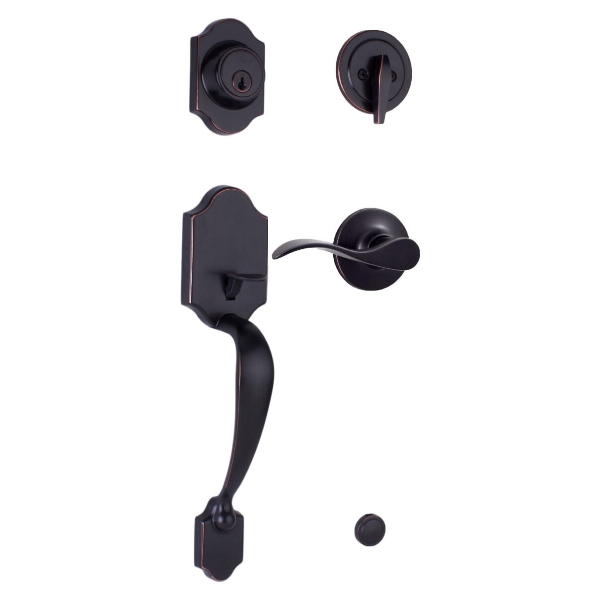 Weslock R2820-XFR2D Parkside Single Cylinder Handleset with Right Hand New Haven Lever.