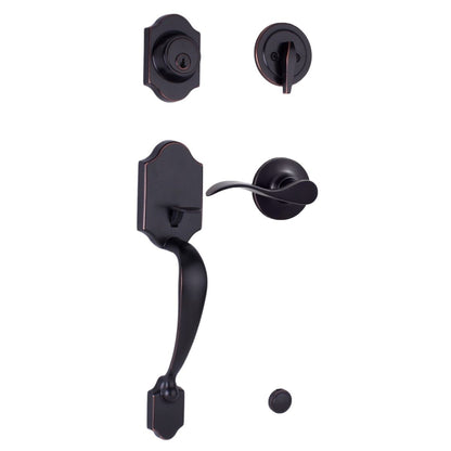 Weslock R2820-XFR2D Parkside Single Cylinder Handleset with Right Hand New Haven Lever.