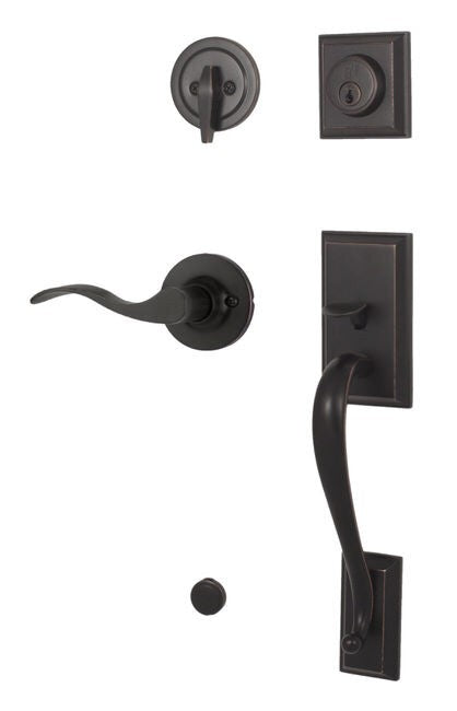 Weslock R2830-XFR2D Mercy Single Cylinder Handleset with a New Haven Lever.