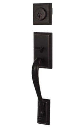 Weslock R2830-XFR2D Mercy Single Cylinder Handleset with a New Haven Lever.