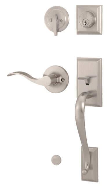 Weslock R2830-XFR2D Mercy Single Cylinder Handleset with a New Haven Lever.