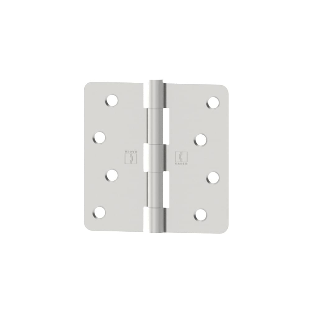 Hager RC154131232DEA14 3-1/2" x 3-1/2" 1/4” Radius Full Mortise Residential Hinge Satin Stainless Steel Finish.