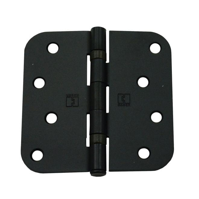 Hager RCBB1842410R58 4" x 4" 5/8” Radius Full Mortise Residential Weight Ball Bearing Hinge Matte Antique Bronze Finish - Must be Ordered in Multiples of 2 *.