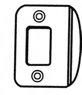 Better Home Products RCENST 1-3/4" x 2-1/4" Round Corner Full Lip Strike Plate