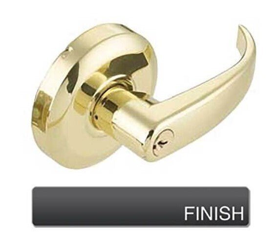 Cal-Royal RL00 Grade 2 Keyed Entry Door Lever Lockset with 2-3/4" Backset.