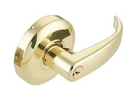 Cal-Royal RL00 Grade 2 Keyed Entry Door Lever Lockset with 2-3/4" Backset.
