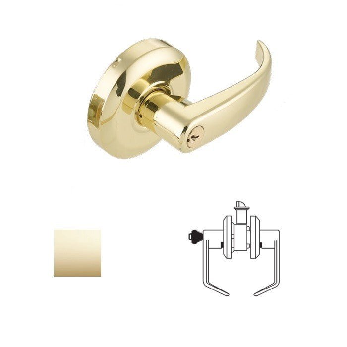 Cal-Royal RL03 Grade 2 Keyed Classroom Door Lever Lockset with 2-3/4" Backset.