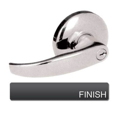 Cal-Royal RL05 Grade 2 Keyed Storeroom Door Lever Lockset with 2-3/4" Backset.