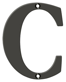 Deltana RL4C-10B 4" Residential Letter C; Oil Rubbed Bronze Finish.