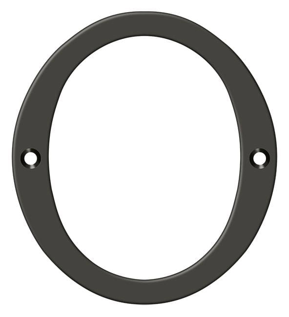 Deltana RN4-0U10B 4" Numbers; Solid Brass; Oil Rubbed Bronze Finish.