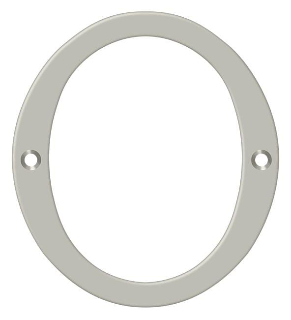 Deltana RN4-0U15 4" Numbers; Solid Brass; Satin Nickel Finish.