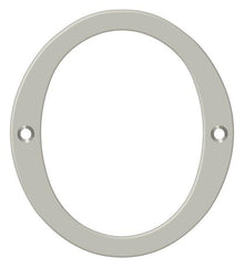 Deltana RN4-0U15 4" Numbers; Solid Brass; Satin Nickel Finish.