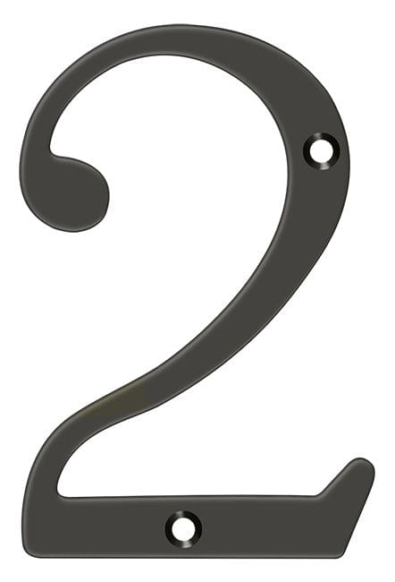 Deltana RN4-2U10B 4" Numbers; Solid Brass; Oil Rubbed Bronze Finish.