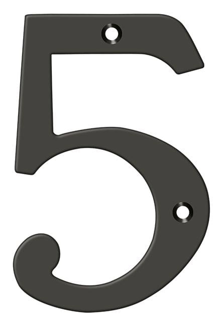 Deltana RN4-5U10B 4" Numbers; Solid Brass; Oil Rubbed Bronze Finish.