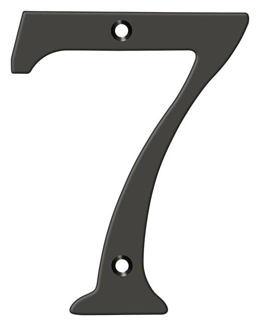 Deltana RN4-7U10B 4" Numbers; Solid Brass; Oil Rubbed Bronze Finish.
