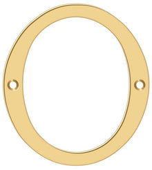 Deltana RN6-0 6" Numbers; Solid Brass; Lifetime Brass Finish.