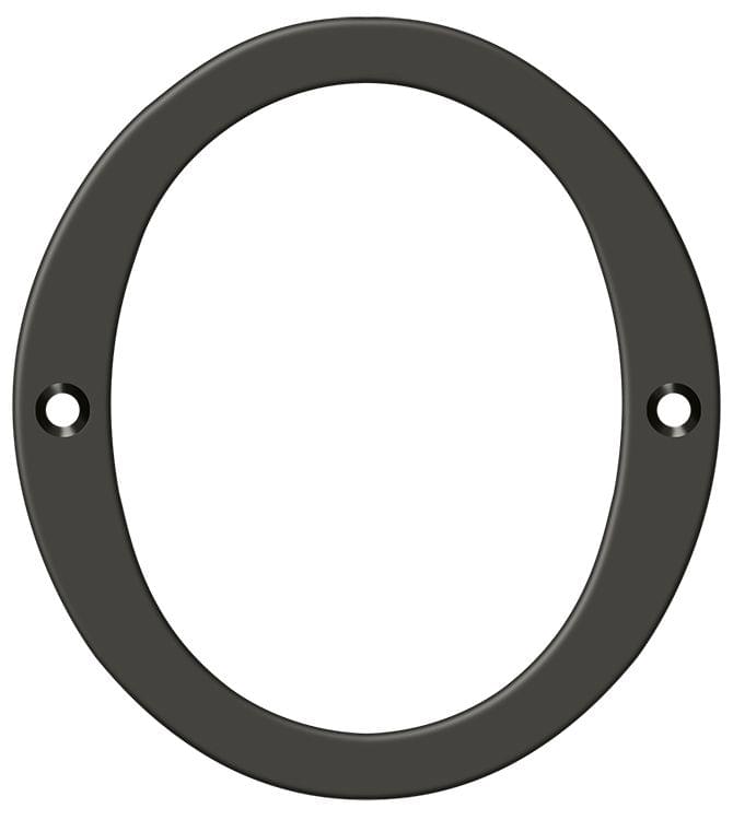 Deltana RN6-0U10B 6" Numbers; Solid Brass; Oil Rubbed Bronze Finish.