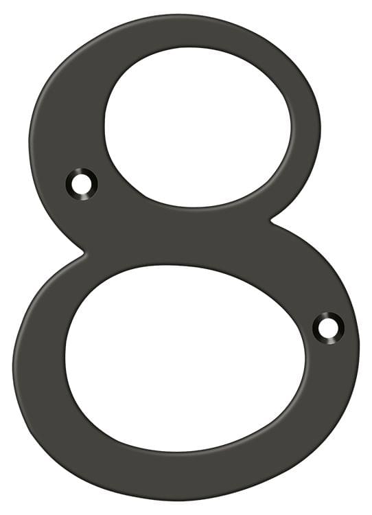Deltana RN6-8U10B 6" Numbers; Solid Brass; Oil Rubbed Bronze Finish.