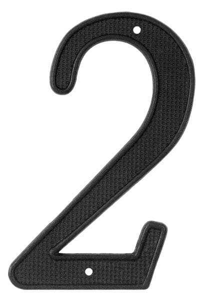 Deltana RNZ42 4" Numbers; Zinc; Black Finish.