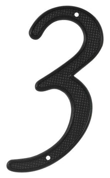 Deltana RNZ43 4" Numbers; Zinc; Black Finish.