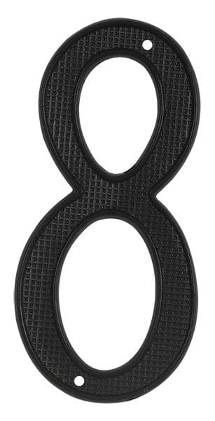 Deltana RNZ48 4" Numbers; Zinc; Black Finish.