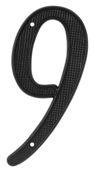Deltana RNZ49 4" Numbers; Zinc; Black Finish.