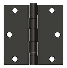 Deltana S35BBU10B-R 3-1/2" x 3-1/2" Square Corner Ball Bearing Hinge Oil Rubbed Bronze Finish.