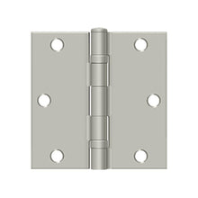 Deltana S35BBU15-R 3-1/2" x 3-1/2" Square Corner Ball Bearing Hinge Satin Nickel Finish.
