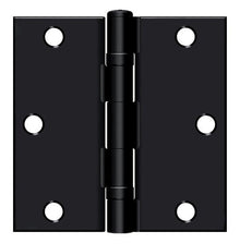 Deltana S35BBU1B-R 3-1/2" x 3-1/2" Square Corner Ball Bearing Hinge Paint Black Finish.
