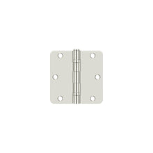 Deltana S35R4BB14 3-1/2" x 3-1/2" x 1/4" Radius Hinge; Ball Bearing; Bright Nickel Finish.
