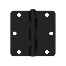 Deltana S35R4BB1B 3-1/2" x 3-1/2" x 1/4" Radius Hinge; Ball Bearing; Paint Black Finish.