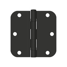 Deltana S35R5BB1B 3-1/2" x 3-1/2" x 5/8" Radius Hinge; Ball Bearing Paint Black Finish.