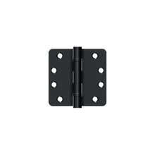 Deltana S44R4HDB1B 4" x 4" x 1/4" Radius Hinge; Heavy Duty; Ball Bearings; Paint Black Finish.