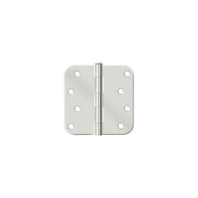 Deltana S44R514 4" x 4" x 5/8" Radius Hinge; Bright Nickel Finish.