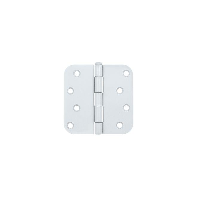 Deltana S44R5USPW 4" x 4" x 5/8" Radius Hinge White Finish.