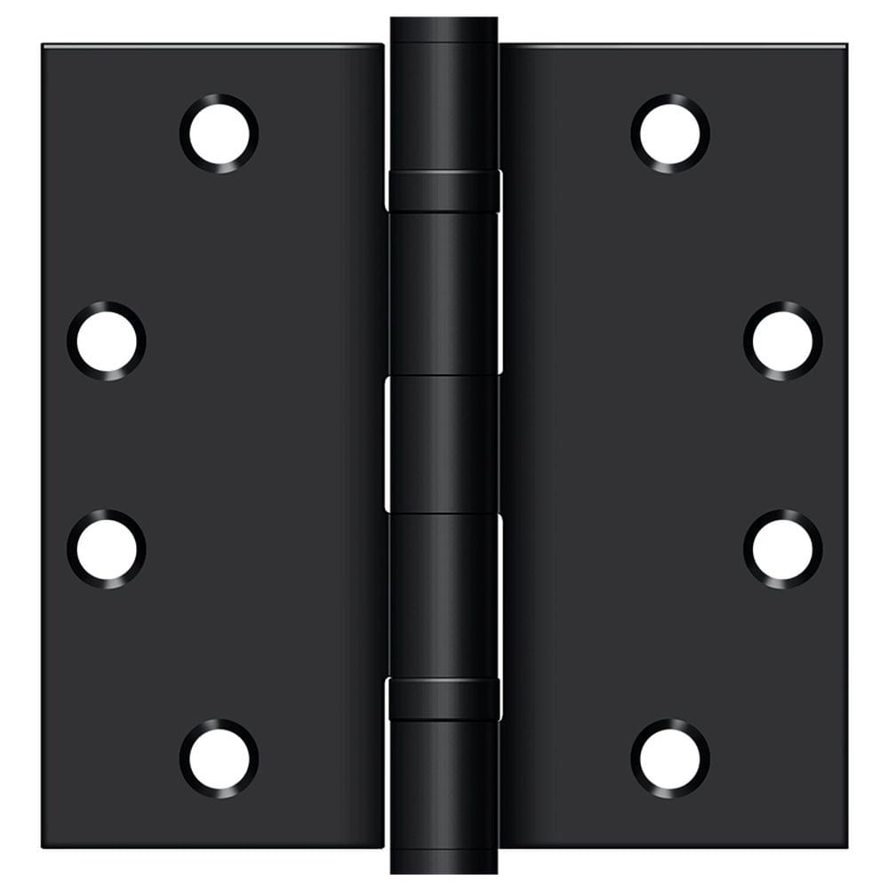 Deltana S45BBU1B 4-1/2" x 4-1/2" Square Hinge; Heavy Duty; Ball Bearings; Paint Black Finish.