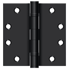 Deltana S45BBU1B 4-1/2" x 4-1/2" Square Hinge; Heavy Duty; Ball Bearings; Paint Black Finish.