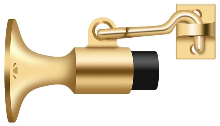 Deltana SAHW325CR003 Wall Mount Bumper with Holder; Lifetime Brass Finish.