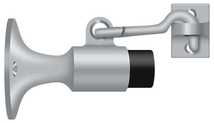 Deltana SAHW325U26D Wall Mount Bumper with Holder; Satin Chrome Finish.