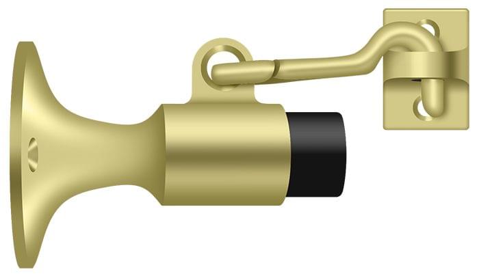 Deltana SAHW325U3 Wall Mount Bumper with Holder; Bright Brass Finish.