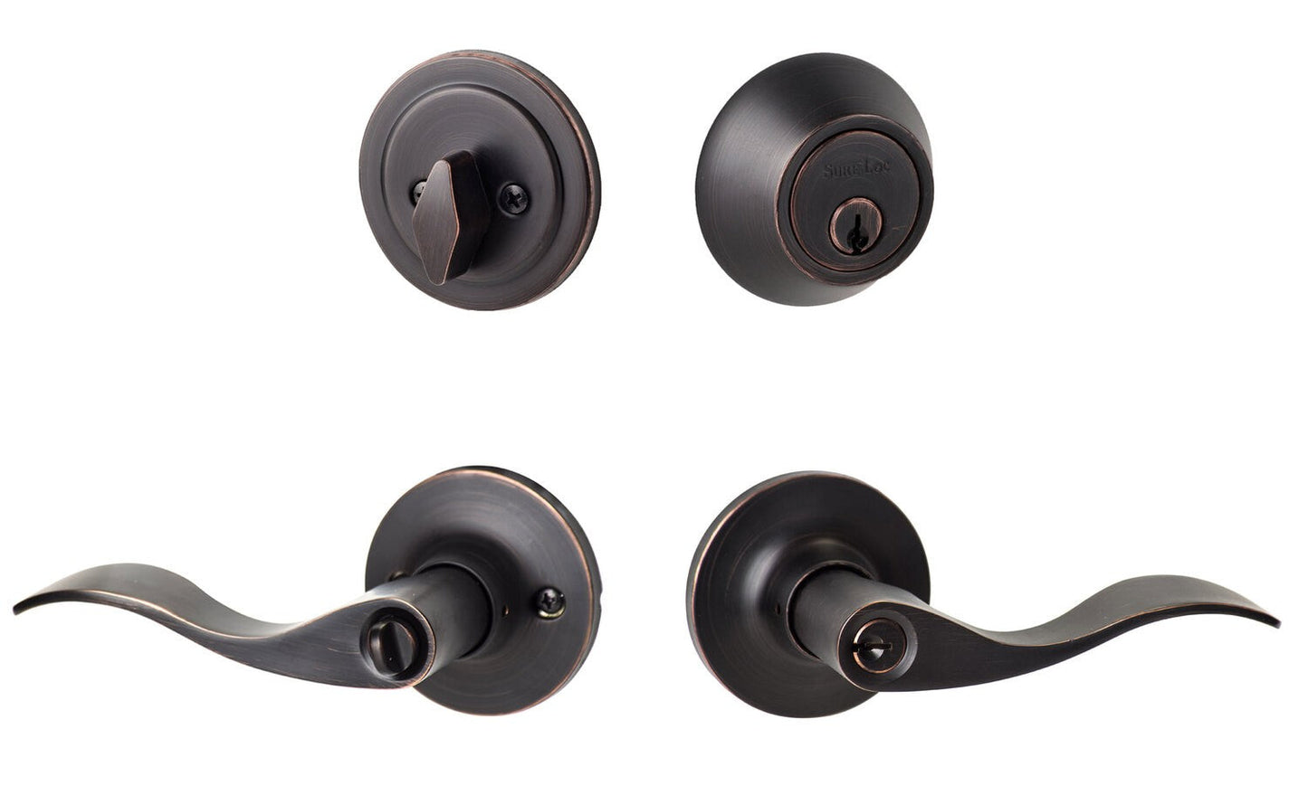 Sure-Loc SB107/DB201 Snowbird Keyed Entry Lever with and Deadbolt