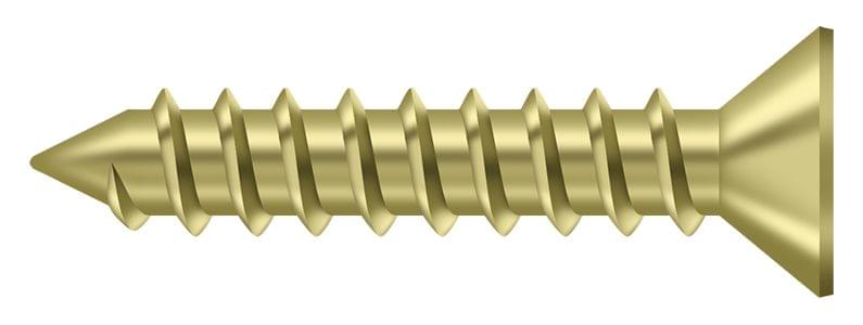 Deltana SCWS12125U3 Wood Screw; ST; #12 x 1-1/4"; Bright Brass Finish.