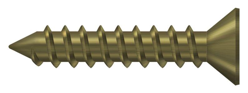 Deltana SCWS12125U5 Wood Screw; ST; #12 x 1-1/4"; Antique Brass Finish.