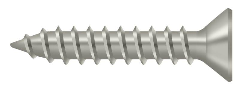 Deltana SCWS910U15 Bag of 600 Wood Screws; Steel; #9 x 1"; Satin Nickel Finish.