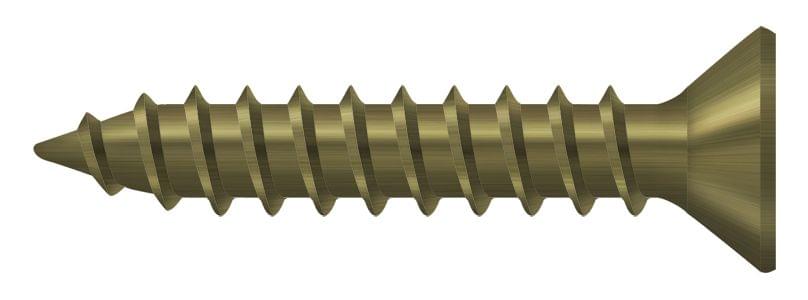 Deltana SCWS910U5 Bag of 600 Wood Screws; Steel; #9 x 1"; Antique Brass Finish.