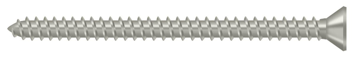Deltana SCWS925U15 Bag of 1000 Wood Screws; Steel; #9 x 2-1/2"; Satin Nickel Finish.