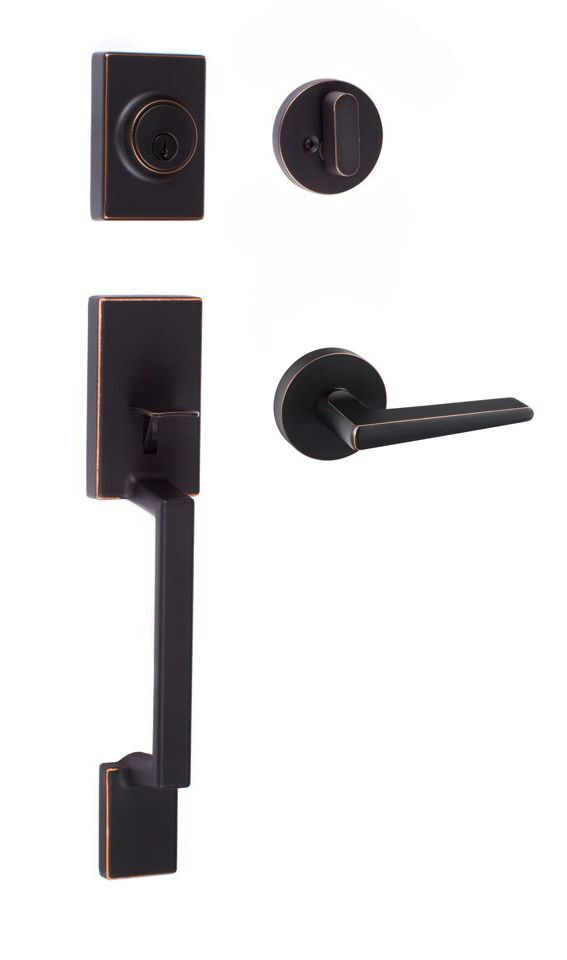 Sure-Loc SH507-R-BS-RD Stockholm Handleset with Basel Round Handleset Trim