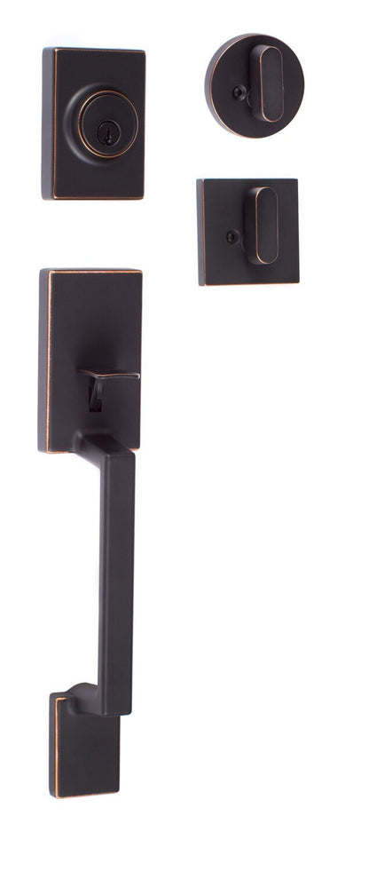Sure-Loc Modern SH507-S Modern Series Stockholm Single Cylinder Handleset with Square Thumb Turn