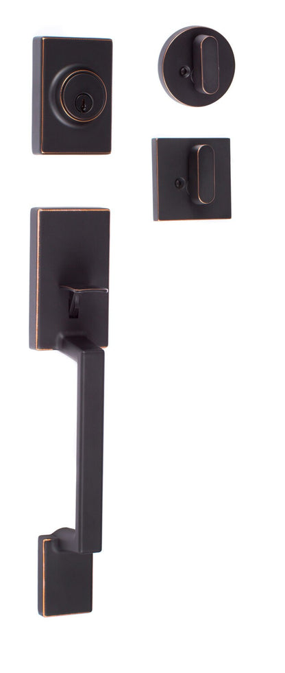 Sure-Loc Modern SH507-S Modern Series Stockholm Single Cylinder Handleset with Square Thumb Turn