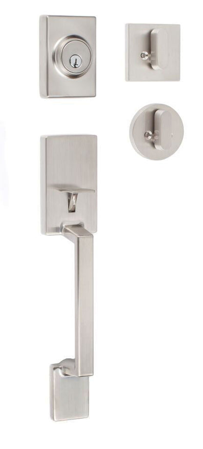 Sure-Loc Modern SH507-S Modern Series Stockholm Single Cylinder Handleset with Square Thumb Turn.
